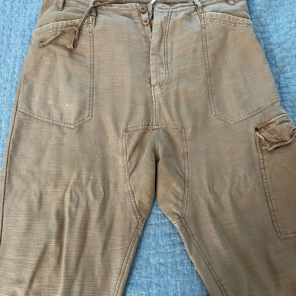 Free People- Bay to Breakers Pants (Iced Coffee) Relaxed Fit